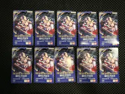One Piece OP-14 The Azure Sea's Seven Sleeved Blister Booster Packs Lot Of 10 - Image 1