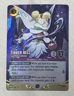 Tinker Bell Snowflake Collector Lorcana Top 8 Set Champ Enchanted Promo - Image 1