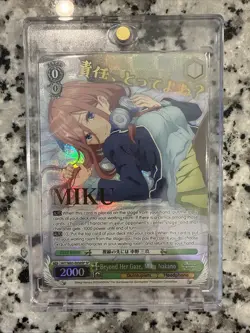 Weiss Schwarz Miku Nakano SP Gold Stamp Beyond Her Gaze, English Edition - Image 1
