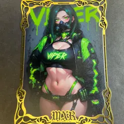 Goddess Story Gold METAL Card - Serial Number #/200! Anime Waifu Viper Girl - Image 1