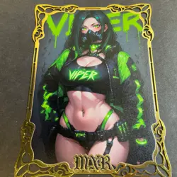 Goddess Story Gold METAL Card - Serial Number #/200! Anime Waifu Viper Girl - Image 4