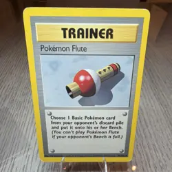 Pokemon Flute Trainer 86/102 Base Set Uncommon Regular English Wizards Card - Image 1