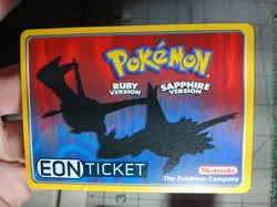 Pokemon Eon Ticket Promo E-Reader E Card Ruby Sapphire GBA Nintendo Rare S. S - Image 2