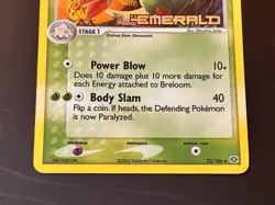 Breloom 22/106 Reverse Holo EX Emerald NM Pokemon Card 2005 Stamped - Image 4