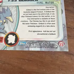 Pokemon Card #55 Golduck 1999 Topps TV Animation Edition Series 1 Blue Logo - Image 5
