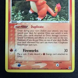 Ditto Charmander #61/113 Eng Delta Species 2005 - Pokemon Card - Ill. Yuka Morii - Image 4