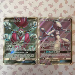 Pokemon TCG 2 Card Lot GX Holo Shining Legends Hoopa Mewtwo English - Image 1