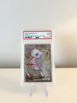 Pokemon TCG PSA 9 Mew Ex Gold Card UPC Scarlet & Violet 151 205/165 Metal Mint - Image 1