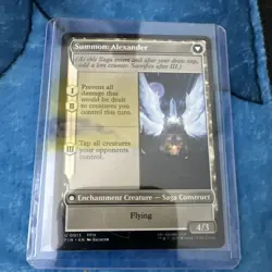 Magic: The Gathering FFIX Summon Alexander & Crystal Fragments Enchantment Cards - Image 1