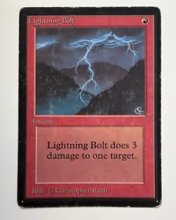 MTG Magic The Gathering LIGHTNING BOLT BETA EDITION VINTAGE - Image 1