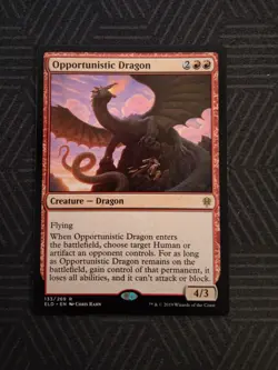 mtg opportunistic dragon throne of eldraine - Image 1