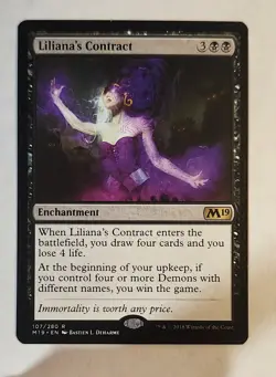 Liliana's Contract 107 - Core Set 2019 (M19) - Regular NM - Image 1