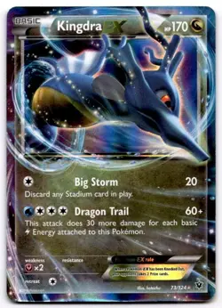 Kingdra EX 73/124 Holo EX Rare Fates Collide Pokemon Holo Near Mint - Image 1