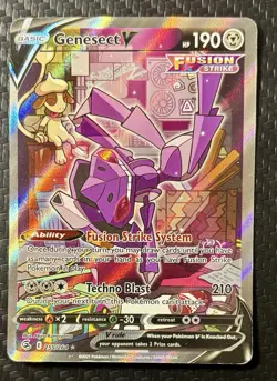 Pokemon Genesect V 255/264 Alternate Art Ultra Rare Fusion Strike Holo - Image 1