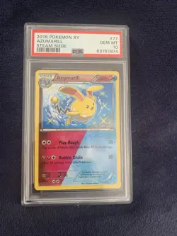 Pokemon TCG Azumarill Steam Siege 77/114 PSA 10 - Image 1