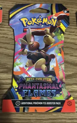 (3) Phantasmal Flames Pokemon TCG Sleeved Booster Packs Mega Evolution - Image 4
