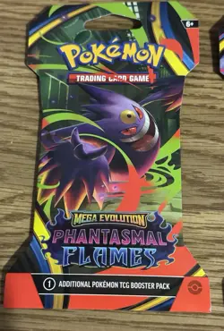 (3) Phantasmal Flames Pokemon TCG Sleeved Booster Packs Mega Evolution - Image 5