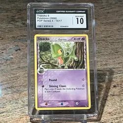 Pokemon Treecko 2006 POP Series 4 15/17 CGC 10 - Image 1