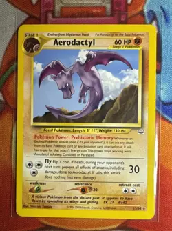 Pokemon TCG Aerodactyl 15/64 Neo Revelation Non-Holo Rare - LP w/ Crease 👁 - Image 2