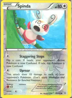 Pokemon TCG - Spinda XY - Primal Clash 115/160 MP - Image 1