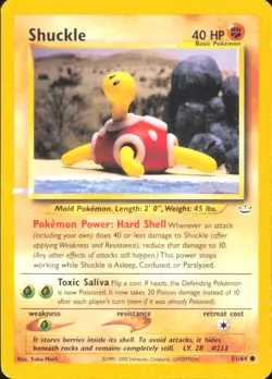 Pokemon TCG - Shuckle Neo Revelation 51/64 MP - Image 1