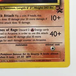 Arcanine Black Star Promo 6 WOTC Exclusive Non-Holo Pokemon TCG - Image 4