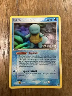 Pokemon Ditto (Squirtle) Delta Species Reverse Holo 64/113 60 HP Common 2005 - Image 1