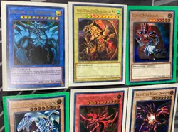 * YuGiOh Egyptian God Cards, Obelisk, Blue Eyes Legendary Collection 6X LC01 Set - Image 2