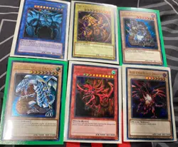 * YuGiOh Egyptian God Cards, Obelisk, Blue Eyes Legendary Collection 6X LC01 Set - Image 3