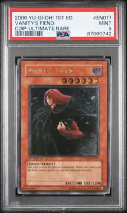 2006 Yugioh! Vanity's Fiend CDIP-EN017 - Ultimate Rare 1st Edition - PSA 9 MINT - Image 1