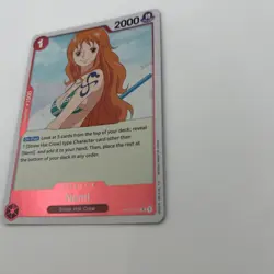 PRE ERRATA Nami - Romance Dawn Rare (OP-01) Foil One Piece TCG English - Image 3