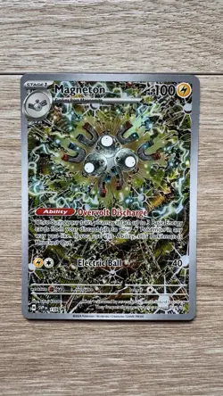 Pokemon Magneton 159 - SV08: Surging Sparks Black Star Promo Holo Card NM - Image 1