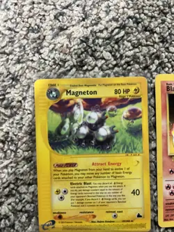 Pokemon Card Lot 4 Dark Ampharos Holo Raichu Magneton Blaine’s Magmar - Image 2