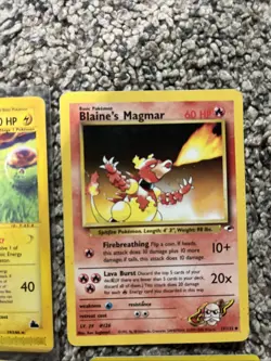 Pokemon Card Lot 4 Dark Ampharos Holo Raichu Magneton Blaine’s Magmar - Image 3