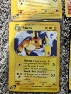 Pokemon Card Lot 4 Dark Ampharos Holo Raichu Magneton Blaine’s Magmar - Image 4