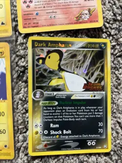 Pokemon Card Lot 4 Dark Ampharos Holo Raichu Magneton Blaine’s Magmar - Image 5
