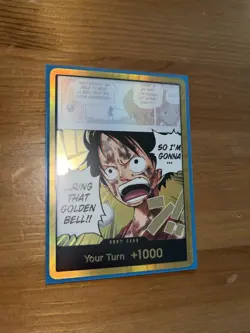 One Piece: OP15 Gold Don Card (Luffy) Adventure on KAMI's Island English MINT - Image 1