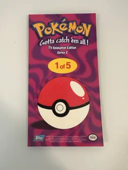 Pokemon Topps TV Animation Edition Series 2 1 of 5 Jumbo Holo Pokemon Card T1 - Image 2