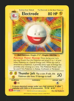 Electrode 011/034 Trading Card Game Classic NM - Image 1