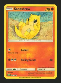 Sandshrew 008/034 Trading Card Game Classic NM - Image 1