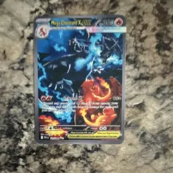 Pokemon Mega Charizard X EX Full Art Holo Flame Type Card 125/094 HP 360 - Image 1