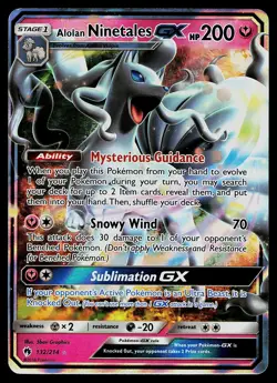 Pokemon Card - Alolan Ninetales GX Lost Thunder 132/214 Ultra Rare - Image 1