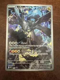 Pokemon TCG N's Zekrom 031 MEP Basic Holo Black Star Promo Card English - Image 1