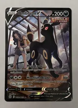 Umbreon V TG22/TG30 Ultra Rare Full Art Holo Single Strike Pokemon TCG Card - Image 1