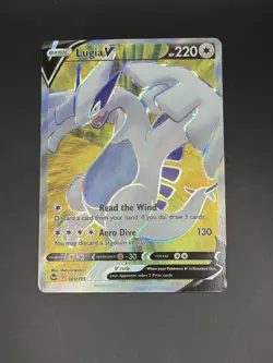 Lugia V 185/195 Silver Tempest Full Art Ultra Rare Pokemon Card NM - Image 1