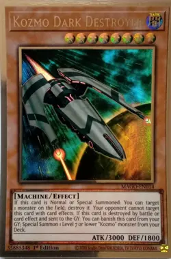 MAGO-EN014 KOZMO DARK DESTROYER PREMIUM GOLD RARE 1ST EDITION YuGiOh CARD - Image 1