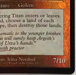 Sundering Titan (Schematic Serial Numbered 009) Retro Frame Artifacts Foil - Image 3