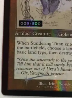 Sundering Titan (Schematic Serial Numbered 009) Retro Frame Artifacts Foil - Image 4