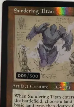 Sundering Titan (Schematic Serial Numbered 009) Retro Frame Artifacts Foil - Image 5
