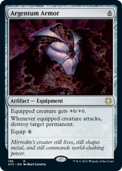 x1 Argentum Armor R MTG Commander Adventures in the Forgotten Realms M/NM, Engli - Image 1